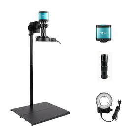 YIZHAN 48MP 4K Digital Microscope, HDMI USB Output, 1-180X Lens, Cross Arm Stand for Full Direction Adjustment Inspection