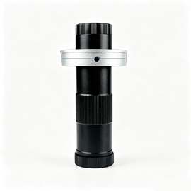 150X C-Mount Industrie-Mikroskopobjektiv mit 50mm Montageflansch | Einstellbares optisches Zoomobjektiv