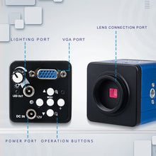 Load image into Gallery viewer, Close-up view of VX1004 industrial electronic microscope objective lens