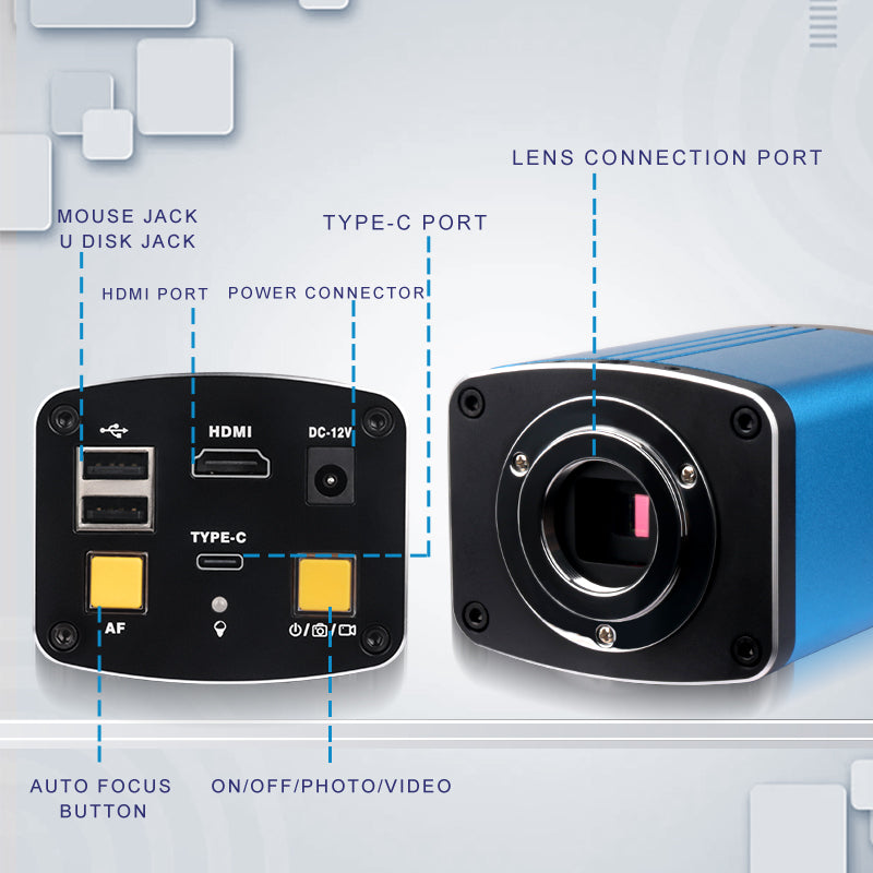 auto zoom digital microscope camera