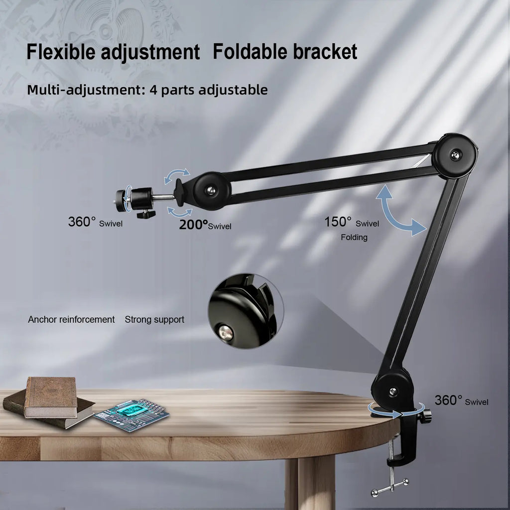 YIZHAN 60MP 4K Ultra HD Microscope Camera, 150X C-Mount Optics, HDMI/USB Connection, Robust Foldable Stand for Industrial QC & PCB Maintenance