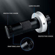 Cargar imagen en el visor de la galería, 150X C-Mount  Industrial Microscope Lens with 50mm Mount Flange | Adjustable Optical Zoom Lens