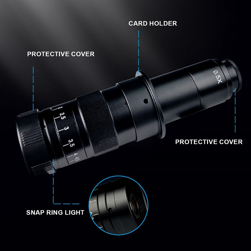 Industrial 180X microscope lens protective cover