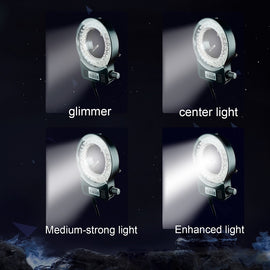 Microscope auxiliary lighting with daylight white 56 LED illumination