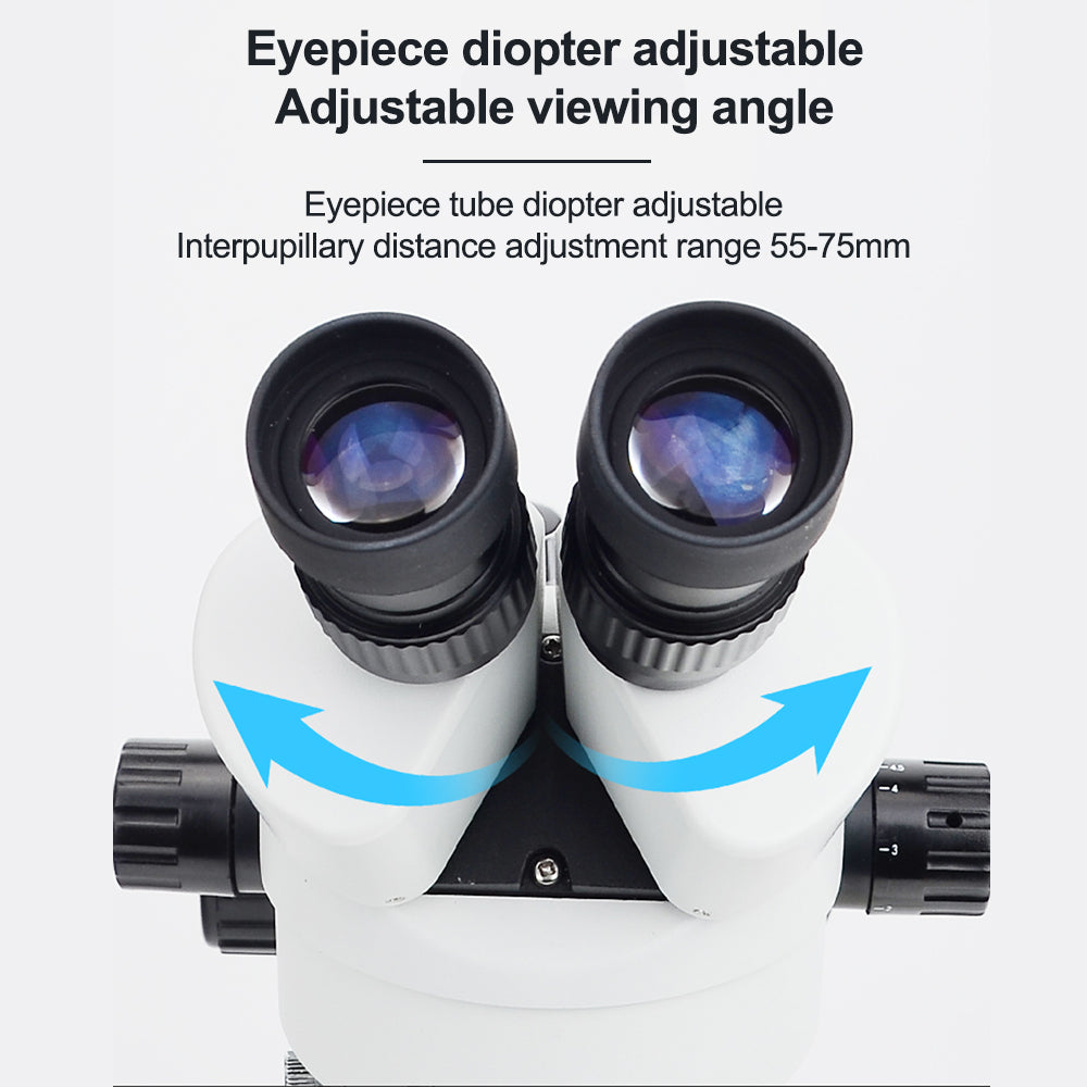 YIZHAN 7X–45X Industrial Trinocular Stereo Microscope with Adjustable LED Illumination
