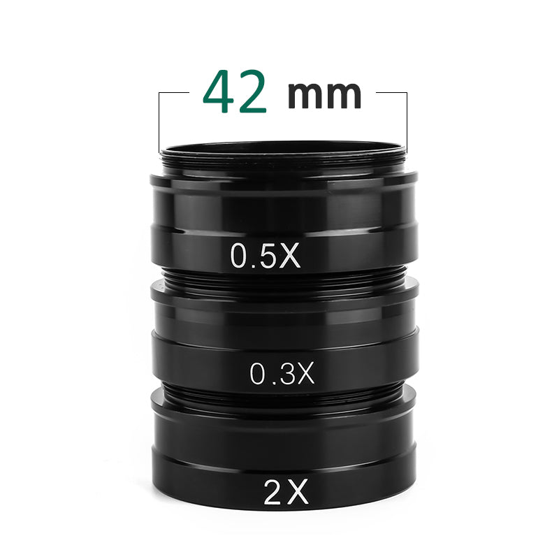 Auxiliary Objective Lens 0.3X 0.5X 0.75X 2X,42mm/1.65in
