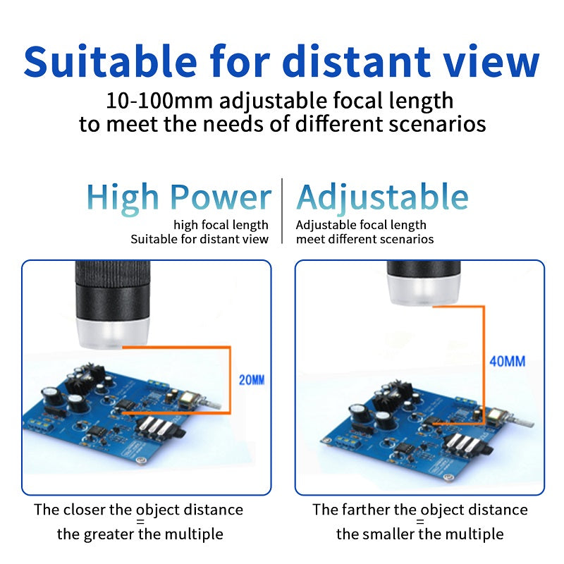 YIZHAN G1600 12MP 9" LCD Digital Microscope | 1–1600X Continuous Zoom | Adjustable Angle
