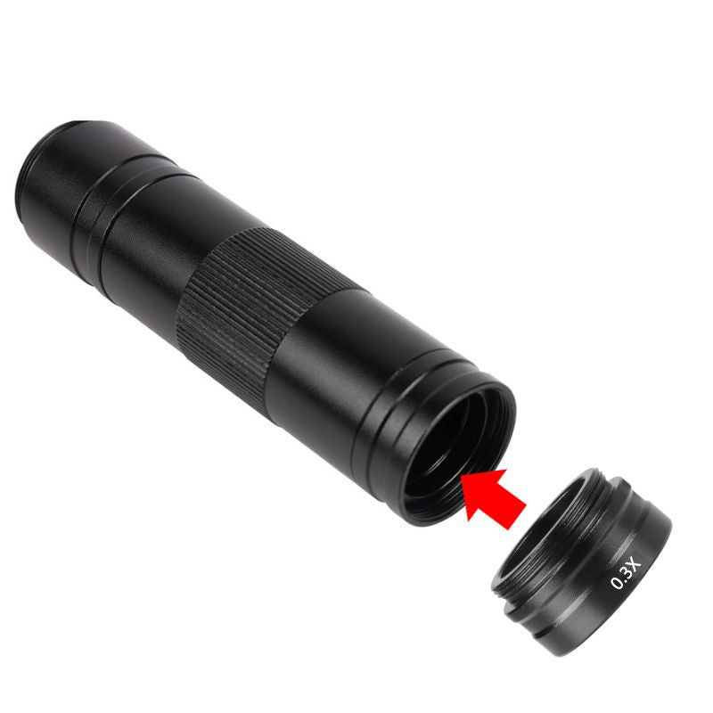 0.3X 0.5X 2X Auxiliary Objective Lens, Matches 150X Zoom Microscope Lens