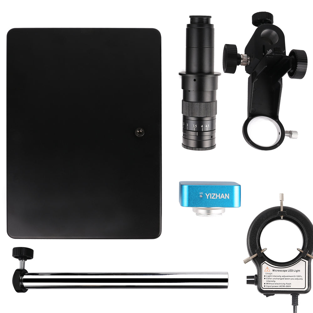 YIZHAN D180X-XHU3007 Digital Microscope with Large Base Stand, 180X Zoom Lens, HDMI 1080P Output & 2K Video Recording for PCB Inspection