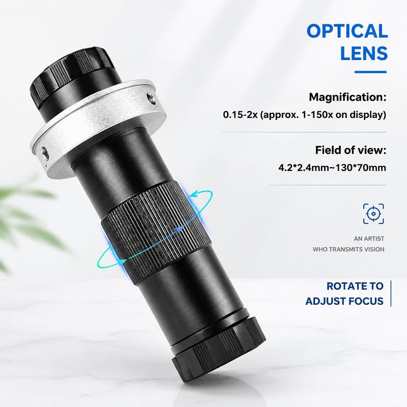 150X Industrial Optical Magnifying Lens with 42mm Mount Flange