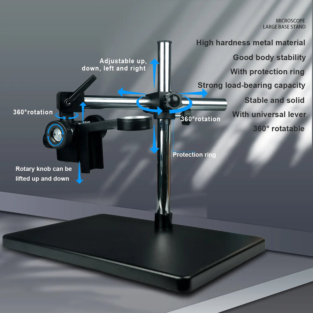 YIZHAN Rotated Large Stand for Digital Microscope, 360° Adjustable Industrial Microscope Base for Stable Inspection