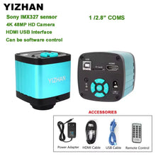 Load image into Gallery viewer, - YIZHAN XHU4002 Industrial Microscope Camera All-metal Housing with Foldable Stand and 56 LED Ring Light