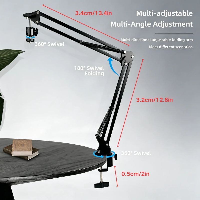 ZDT150X-XVH2003 microscope camera dimensions and working distance measurement diagram