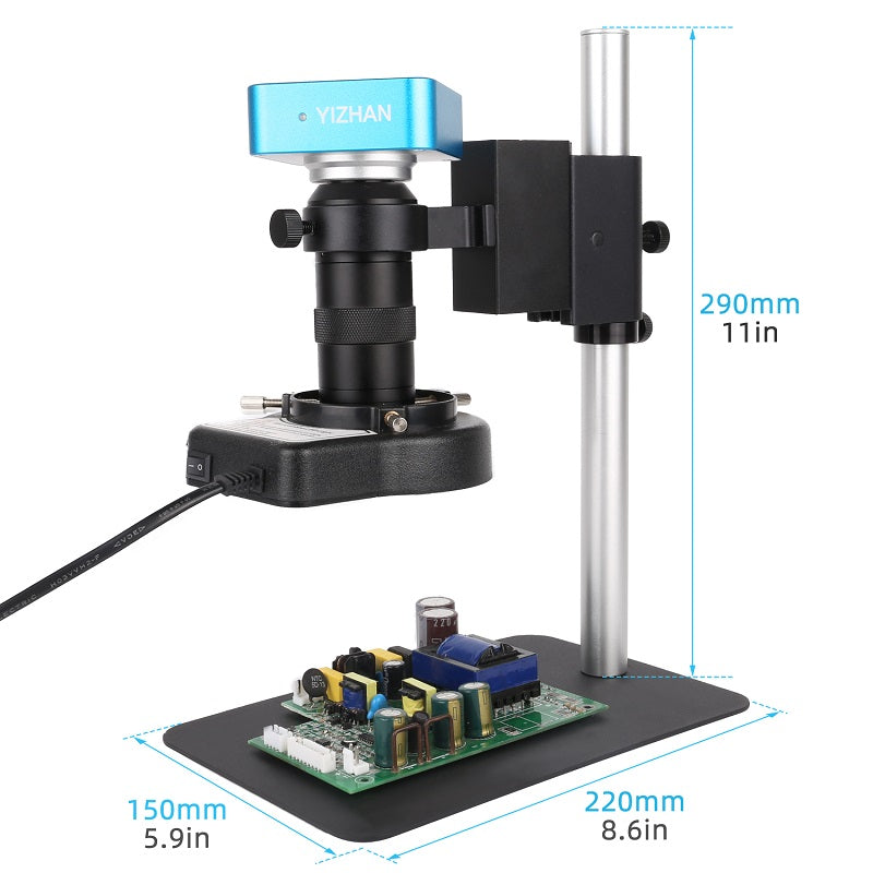 Yizhan  Industrial Digital Microscope SM130X-XH3007, 130X Zoom with  CMOS Camera, HDMI 1080P Output