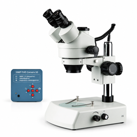KUAIQU SZM7045T-B1LED 7X-45X Trinocular Stereo Microscope with LED Light, industrial lab microscope for electronics repair