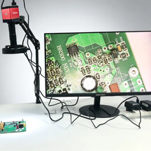 Load image into Gallery viewer, Industrial microscope display with adjustable cross lines image freeze and measurement tools