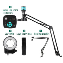 Load image into Gallery viewer, 150X continuous zoom C-mount microscope camera YIZHAN XHU4002 for PCB repair inspection