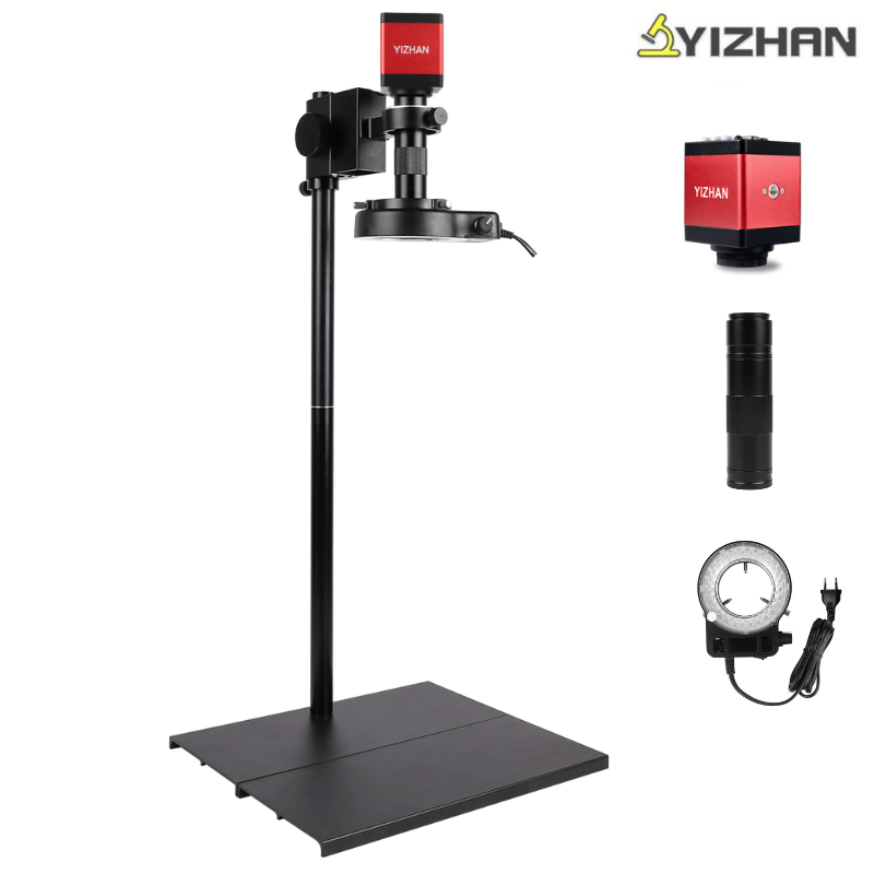 YIZHAN HDMI VGA Digital Microscope 150X C-Mount Lens High-Rise Stand