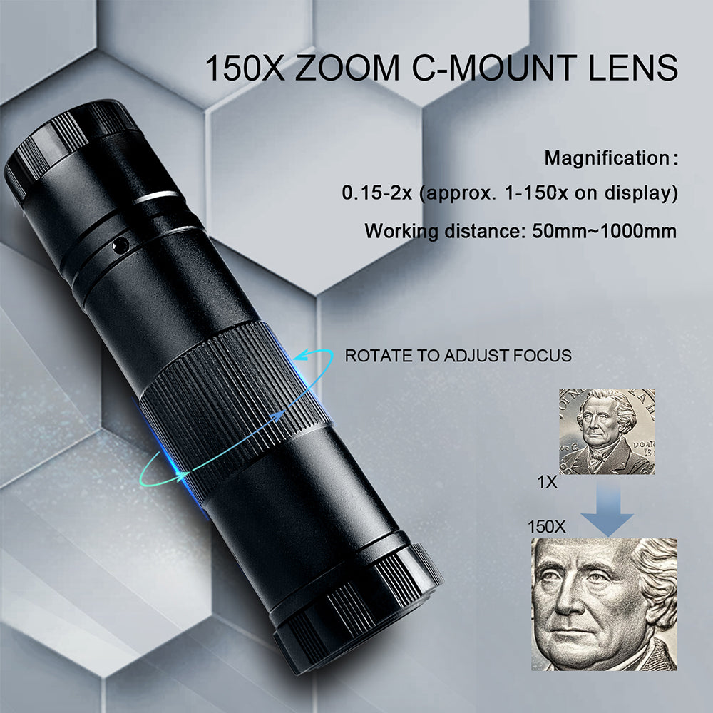YIZHAN 4K HDMI Digital Microscope with Sony CMOS Camera & Foldable Stand for PCB Inspection, Soldering & Electronics Repair