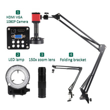 Charger l'image dans la galerie, YIZHAN 13MP Digital Microscope, 150X Lens, GC2053 Sensor, HDMI VGA Output, Foldable Stand for Precision Inspection