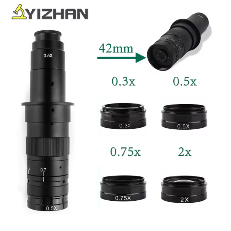Auxiliary Objective Lens 0.3X 0.5X 0.75X 2X,42mm/1.65in