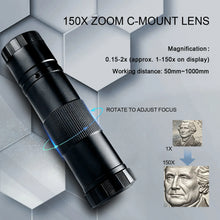 Load image into Gallery viewer, YIZHAN 60MP 4K Ultra HD Microscope Camera, 150X C-Mount Optics, HDMI/USB Connection, Robust Foldable Stand for Industrial QC &amp; PCB Maintenance