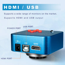 Load image into Gallery viewer, Front view of XH3002 HDMI microscope camera for industrial inspection and quality control applications