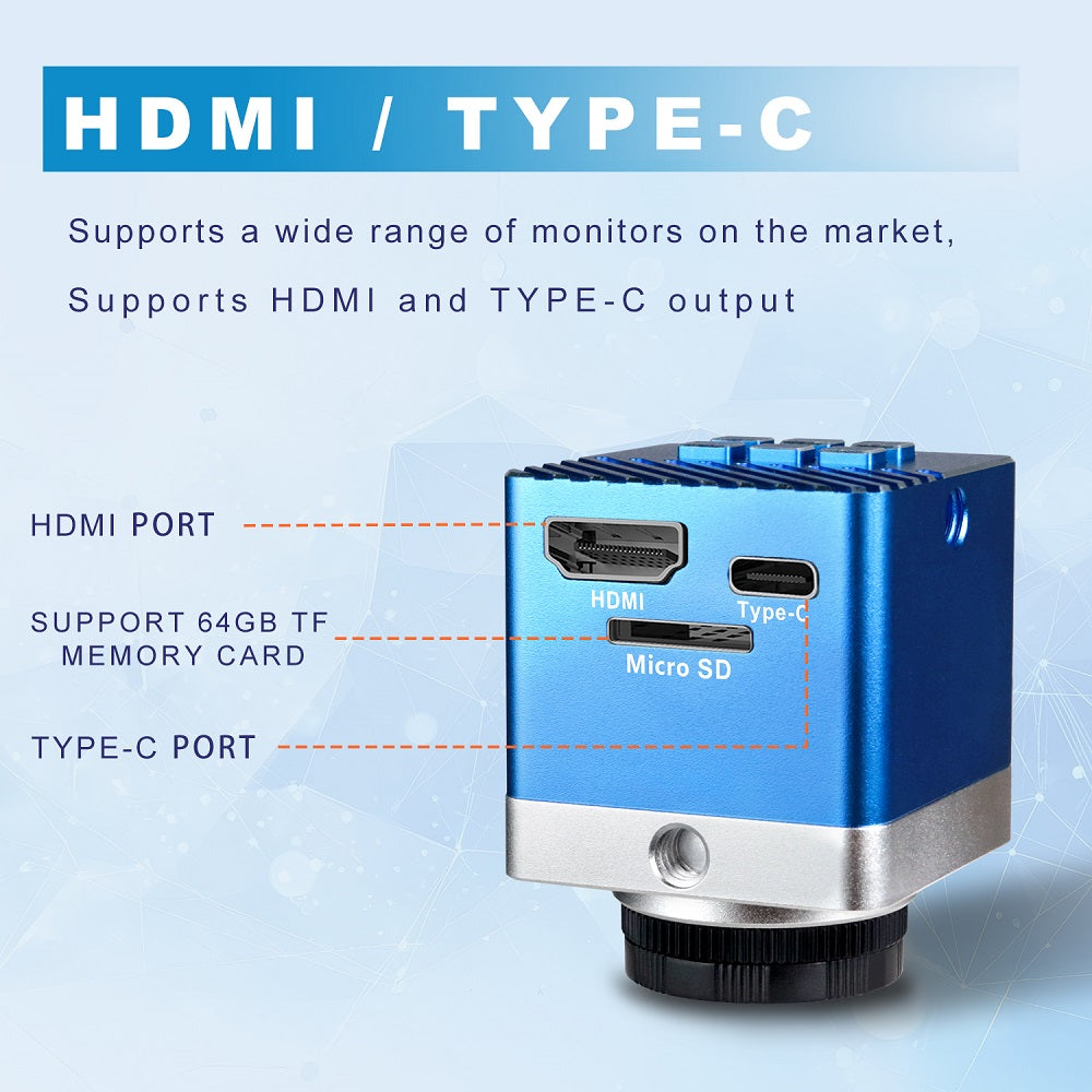 YIZHAN XHU4012 60MP 4K Industrial Microscope Camera for PCB Inspection & Precision Measurement
