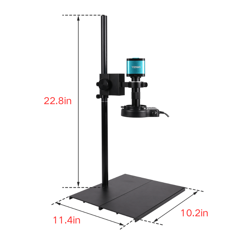 Adjustable heightening stand for YIZHAN industrial microscope, aluminum alloy long lifting support bracket
